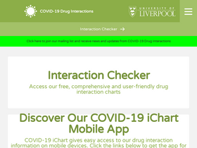 'covid19-druginteractions.org' screenshot