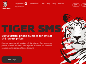'tiger-sms.com' screenshot