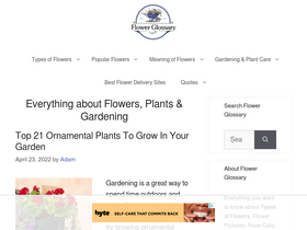 'flowerglossary.com' screenshot