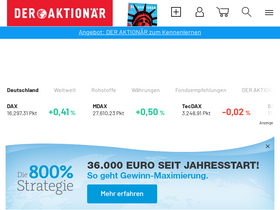 'deraktionaer.de' screenshot