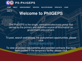 'philgeps.gov.ph' screenshot