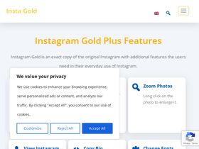 'instaplusgold.com' screenshot