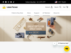 'laserpecker.net' screenshot