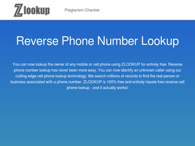 'zlookup.com' screenshot