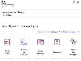 'martinique.gouv.fr' screenshot