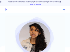 Yoodli AI - Refine speech with AI: real-time feedback, personalized analytics, private improvement.