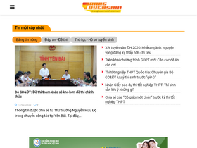 'trangtuyensinh.com.vn' screenshot