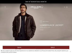 'drizabone.com.au' screenshot