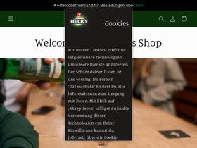shop-becks.de homepage screenshot