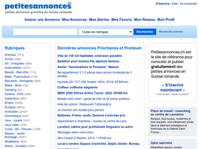 'petitesannonces.ch' screenshot