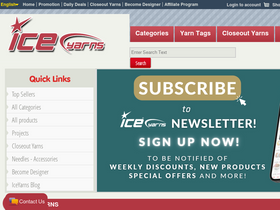 'iceyarns.com' screenshot