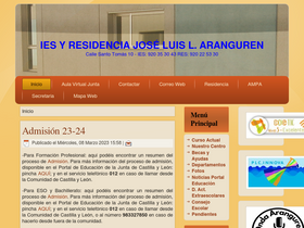 'iesarangurenavila.com' screenshot