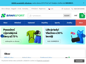'sanasport.cz' screenshot