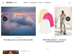 'metromode.se' screenshot
