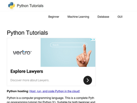 'pythonspot.com' screenshot