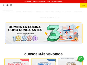 cursosdecocina.cl homepage screenshot