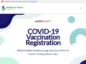 'vaccine.gov.sg' screenshot