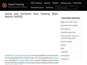 'vesseltracking.net' screenshot