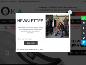 'emiratesapparel.com' screenshot