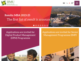 'iimu.ac.in' screenshot