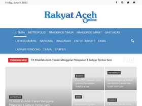 'harianrakyataceh.com' screenshot