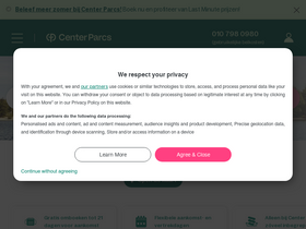 'centerparcs.nl' screenshot