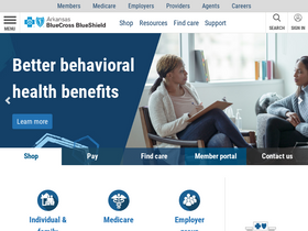 'arkansasbluecross.com' screenshot