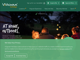 'wigwamholidays.com' screenshot