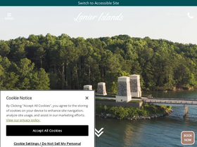 'lanierislands.com' screenshot