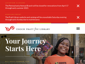 'prattlibrary.org' screenshot