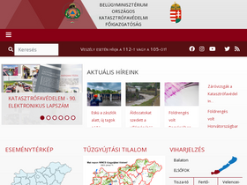 'katasztrofavedelem.hu' screenshot