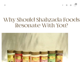 shahzadafoods.com homepage screenshot