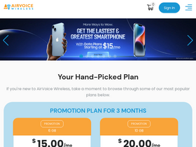 'airvoicewireless.com' screenshot