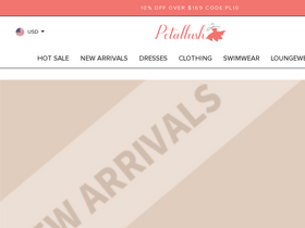 'petallush.com' screenshot
