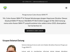 'banpt.or.id' screenshot