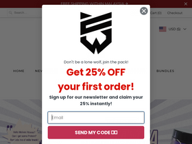 wolves-fitness.com homepage screenshot