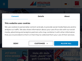 'moelltaler-gletscher.at' screenshot