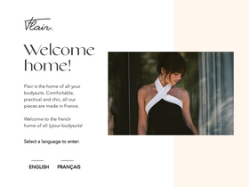 Flair Bodysuits website screenshot