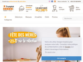 'laboutiquedeschefs.com' screenshot