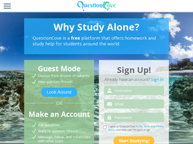 'questioncove.com' screenshot