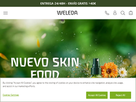 'weleda.es' screenshot