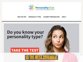 'personalityclub.com' screenshot