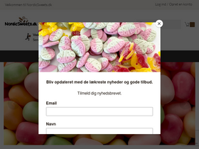 Nordicsweets homepage screenshot