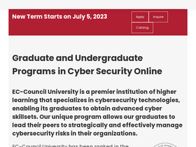 'eccu.edu' screenshot