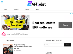 'zaplaylist.com' screenshot