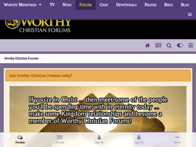 'worthychristianforums.com' screenshot