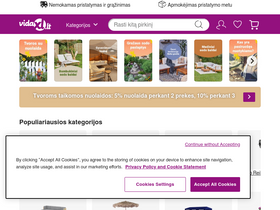 'vidaxl.lt' screenshot