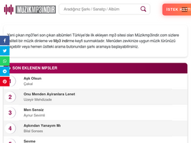 'muzikmp3indir.com' screenshot