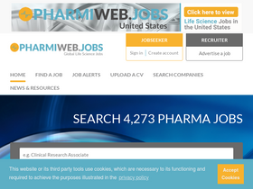 'pharmiweb.jobs' screenshot