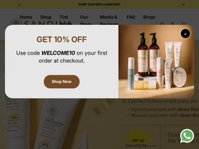 Sandiva website screenshot